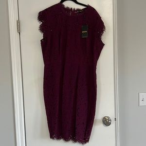 Miusol XXL Lace Purple Mid Length Dress